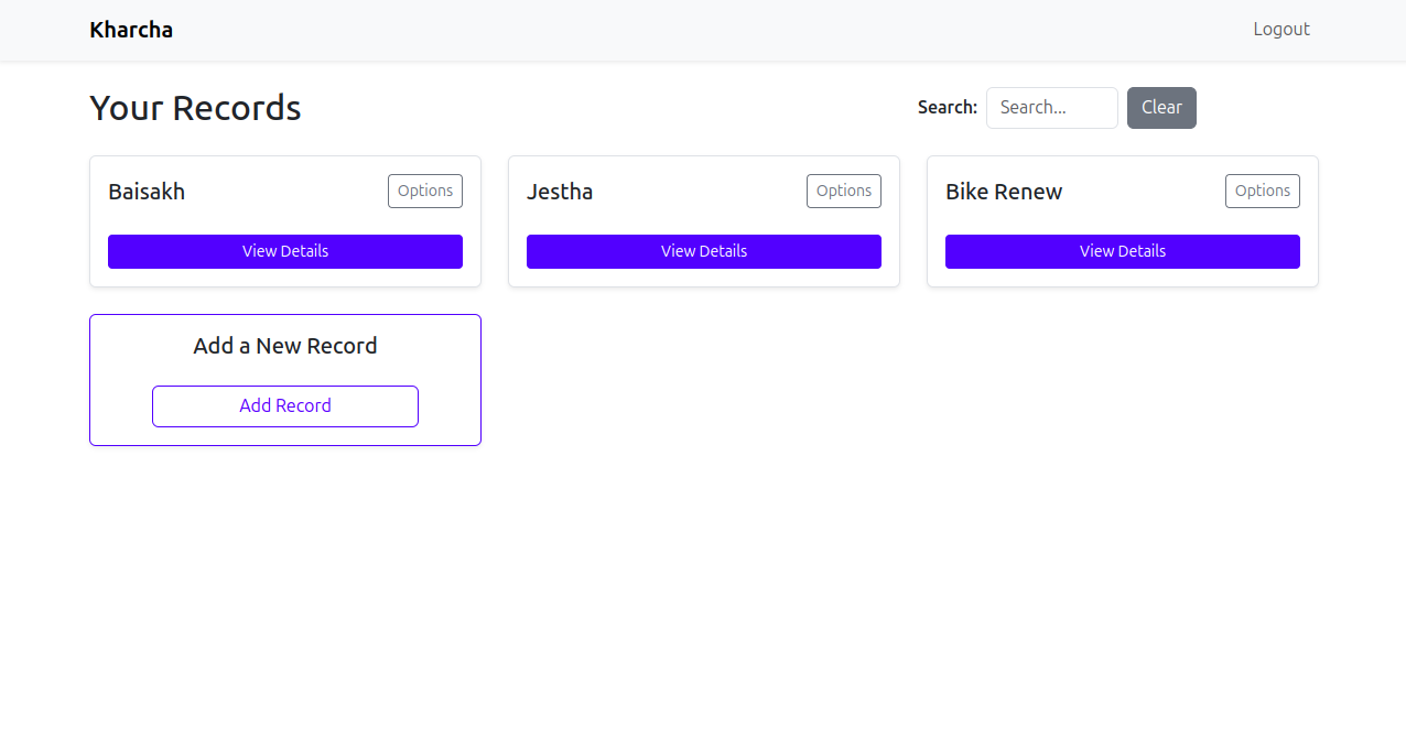 Expense Tracker(Kharcha)